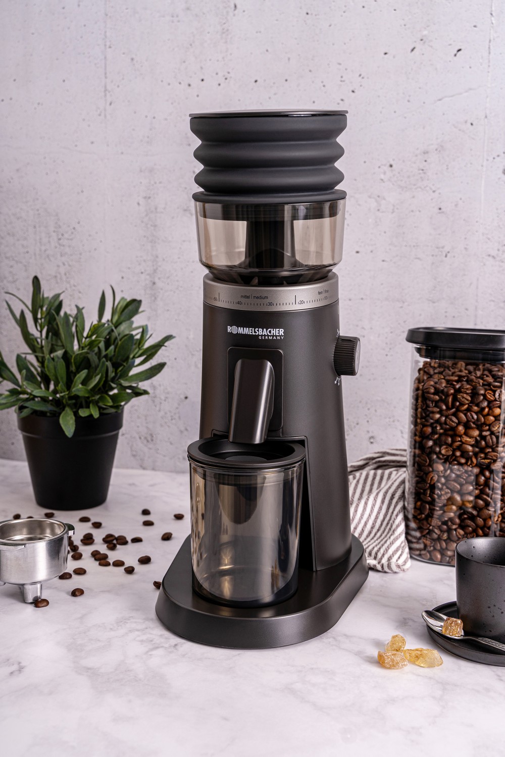 Marke: Rommelsbacher Rommelsbacher Premium Kaffeemühle mit 75 Mahlgraden, Bild 2 Haushaltsgeräte Rommelsbacher Premium Kaffeemühle mit 75 Mahlgraden - News, Bild 2