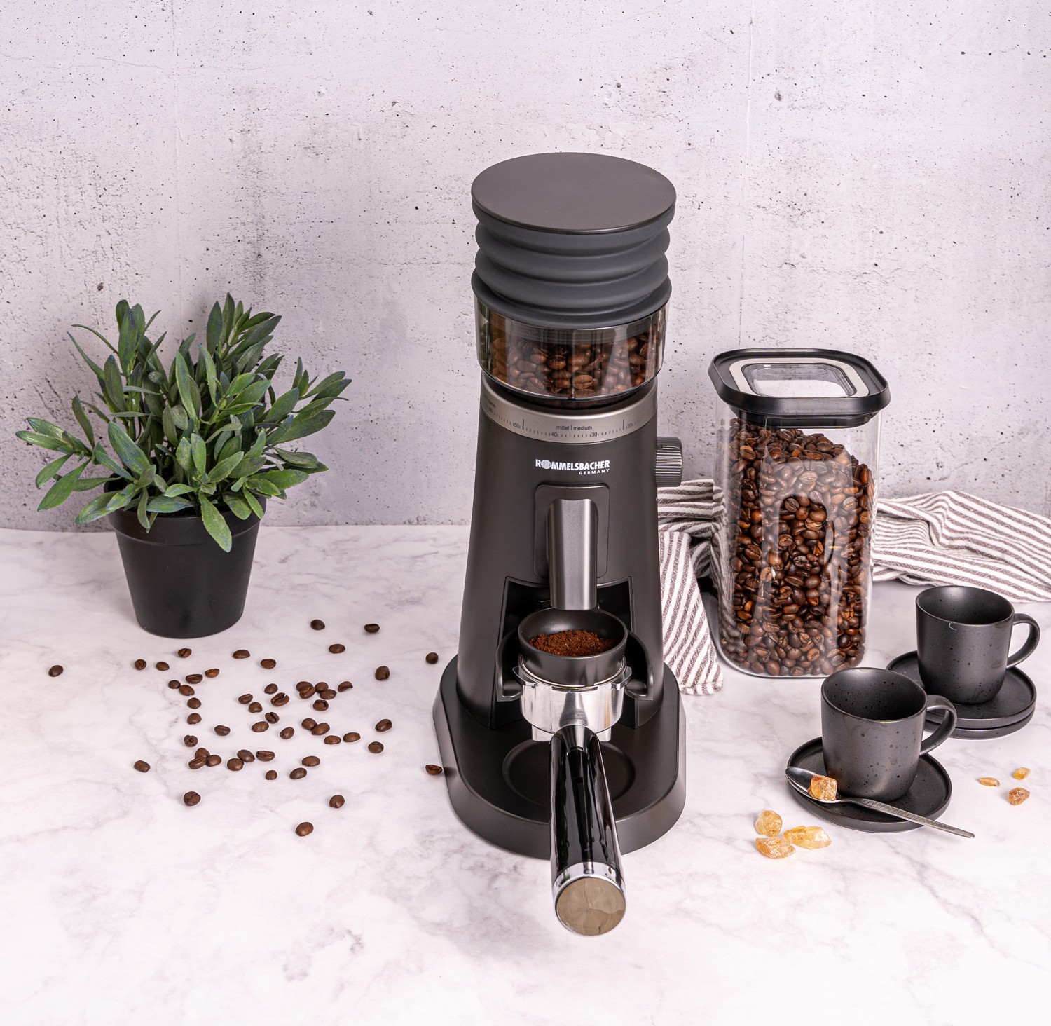 Marke: Rommelsbacher Rommelsbacher Premium Kaffeemühle mit 75 Mahlgraden, Bild 3 Haushaltsgeräte Rommelsbacher Premium Kaffeemühle mit 75 Mahlgraden - News, Bild 3