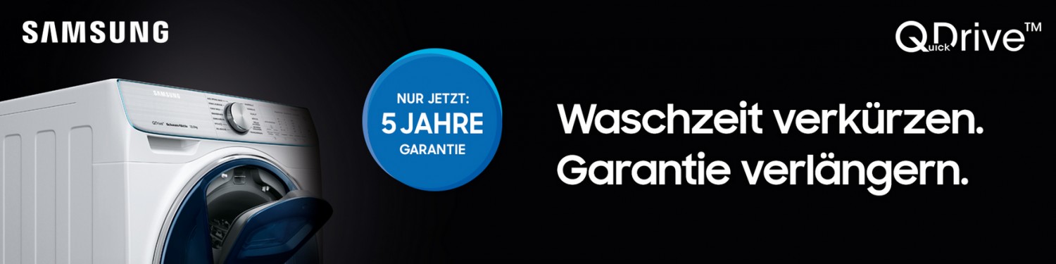 Haushaltsgroßgeräte Aktion auf Zielgerade: Samsung gewährt Käufern einer QuickDrive Waschmaschine 5 Jahre Garantie - News, Bild 1