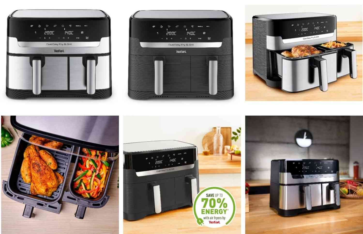 Fry Tefal Neue Easy von Heißluftfritteuse Grill Dual &