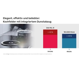 Haushaltsgeräte Starke Nachfrage nach Kochfeldern mit integriertem Dunstabzug - News, Bild 1