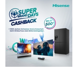 Marke: Nur noch bis Ende Juni: Hisense mit bis zu 500 Euro Cashback bei Kauf von Hausgeräten, Bild 1 Haushaltsgroßgeräte Nur noch bis Ende Juni: Hisense mit bis zu 500 Euro Cashback bei Kauf von Hausgeräten - News, Bild 1