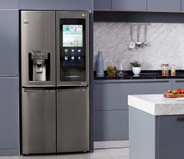 Haushaltsgroßgeräte CES 2020: LG-Kühlschränke mit transparenter Glastür - 22 Zoll großes Display - News, Bild 1