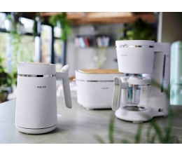 Haushaltsgeräte Toaster, Wasserkocher und Filterkaffeemaschine von Philips aus zu 100 Prozent recyceltem Kunststoff - News, Bild 1