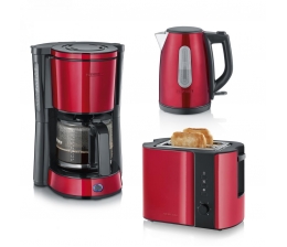 Haushaltsgeräte In Fire Red Metallic: Wasserkocher, Toaster und Kaffeemaschine von Severin - News, Bild 1