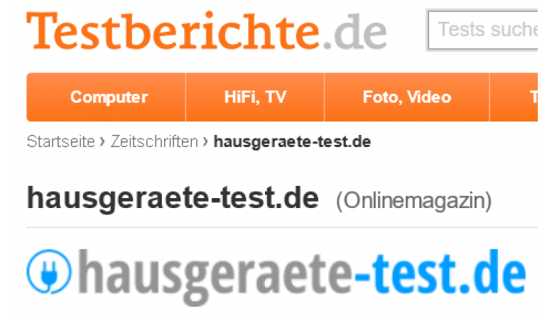 Haushaltsgeräte Hausgeraete-test.de geht Kooperation mit Verbraucherportal Testberichte.de ein, Bild 1 Haushaltsgeräte Hausgeraete-test.de geht Kooperation mit Verbraucherportal Testberichte.de ein - News, Bild 1