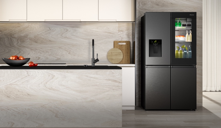 Haushaltsgroßgeräte Neuer Hisense-Kühlschrank mit transparenter Tür - Touchscreen-Display und Sprachsteuerung - News, Bild 1