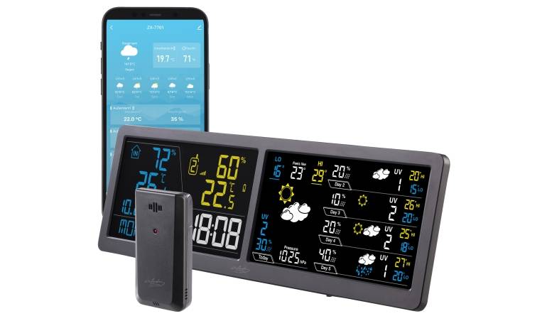 Marke: Pearl Temperatur, Luftfeuchtigkeit und Luftdruck: Neue WLAN-Funk-Wetterstation von Pearl, Bild 1 Produktvorstellung Temperatur, Luftfeuchtigkeit und Luftdruck: Neue WLAN-Funk-Wetterstation von Pearl - News, Bild 1
