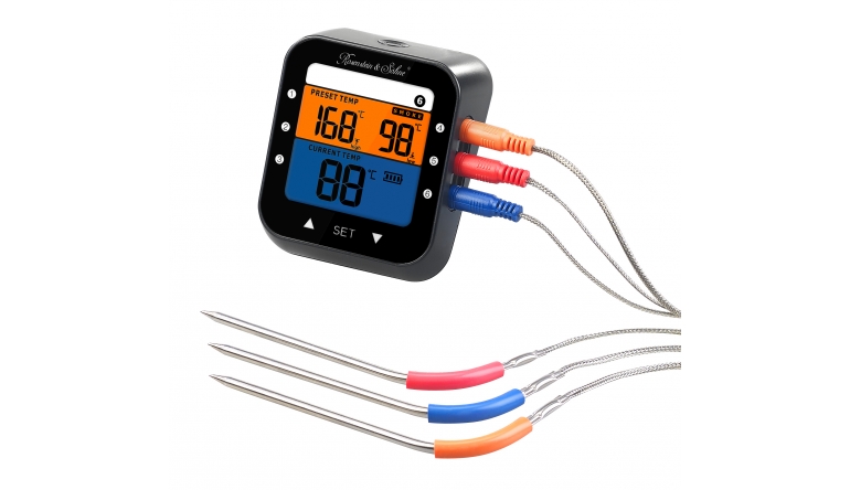 Rosenstein und Söhne Grillthermometer mit Bluetooth und App für elf Fleischsorten, Bild 1 Haushaltsgeräte Grillthermometer mit Bluetooth und App für elf Fleischsorten - News, Bild 1