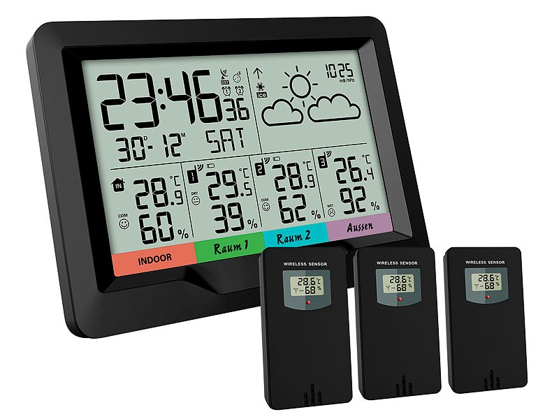Funk-Wetterstation mit 3 Funksensoren: infactory Funk-Wetterstation FWS-400, Bild 5 Sonstiges Haustechnik infactory Funk-Wetterstation FWS-400 im Test, Bild 5