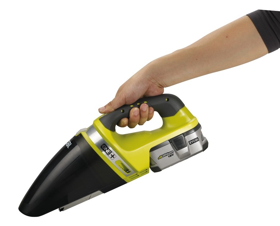 Jetzt macht Krümeln Spaß: Der 18-V-Akku-Sauger von Ryobi kennt mit Schmutz kein Pardon: Ryobi CHV182M, Bild 3 Akku-Handsauger Ryobi CHV182M im Test, Bild 3