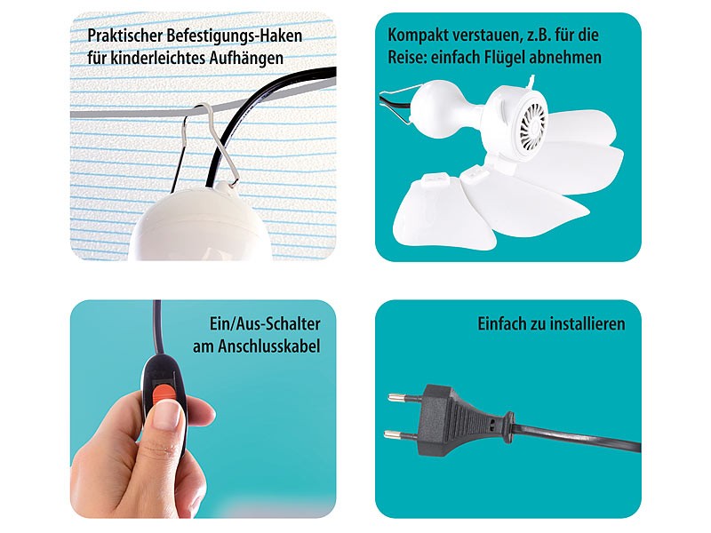 Sichler VT-132.D (NX-9078-908 ): Sichler mobile Deckenventilatoren VT-132.D, Bild 5 Klimageräte Sichler mobile Deckenventilatoren VT-132.D im Test, Bild 5