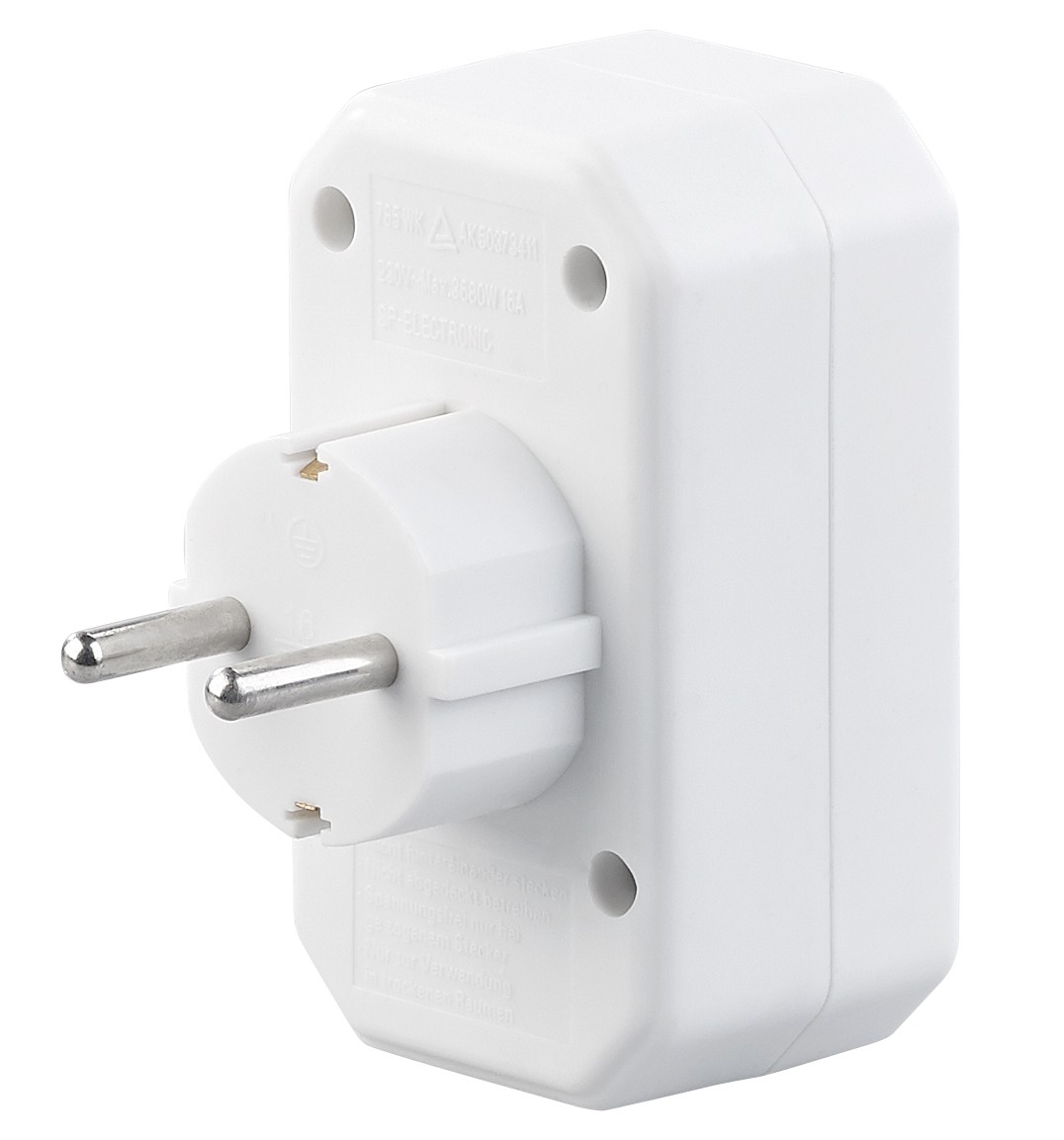 revolt Steckdose Netzfilter: 2er-Set Steckdosen-Adapter mit