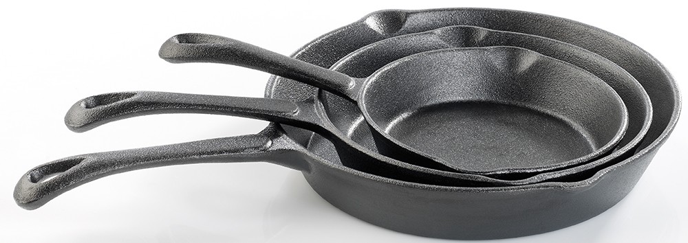 Für perfekte Steaks: Tornwald-Schmiede Gusseisen-Pfannen, 3er-Set NC2941, Bild 2 Sonstiges Haustechnik Tornwald-Schmiede Gusseisen-Pfannen, 3er-Set NC2941 im Test, Bild 2